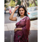 Precious Women's Linen Printed Saree With Blouse Piece