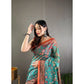 Precious Women's Linen Printed Saree With Blouse Piece