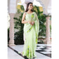 Elite Women's Linen Printed Saree With Blouse Piece
