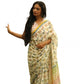 Elite Women's Linen Printed Saree With Blouse Piece