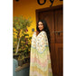Elite Women's Linen Printed Saree With Blouse Piece