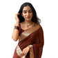 Royal Women's Vichitra Silk Printed Saree With Blouse Piece