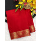 Royal Women's Vichitra Silk Printed Saree With Blouse Piece