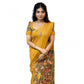 Elite Women's Linen Printed Saree With Blouse Piece