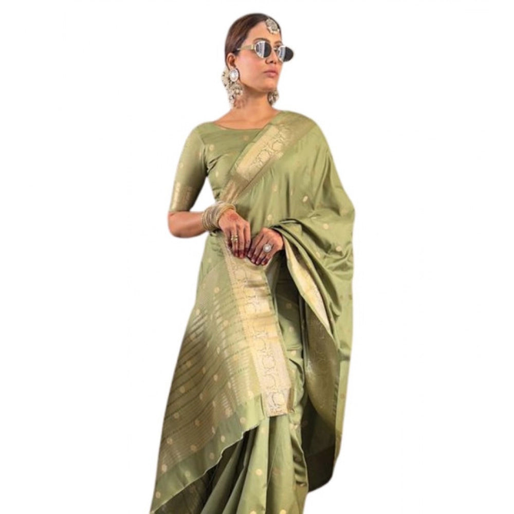 Admirable Women's Satin Printed Saree With Blouse Piece