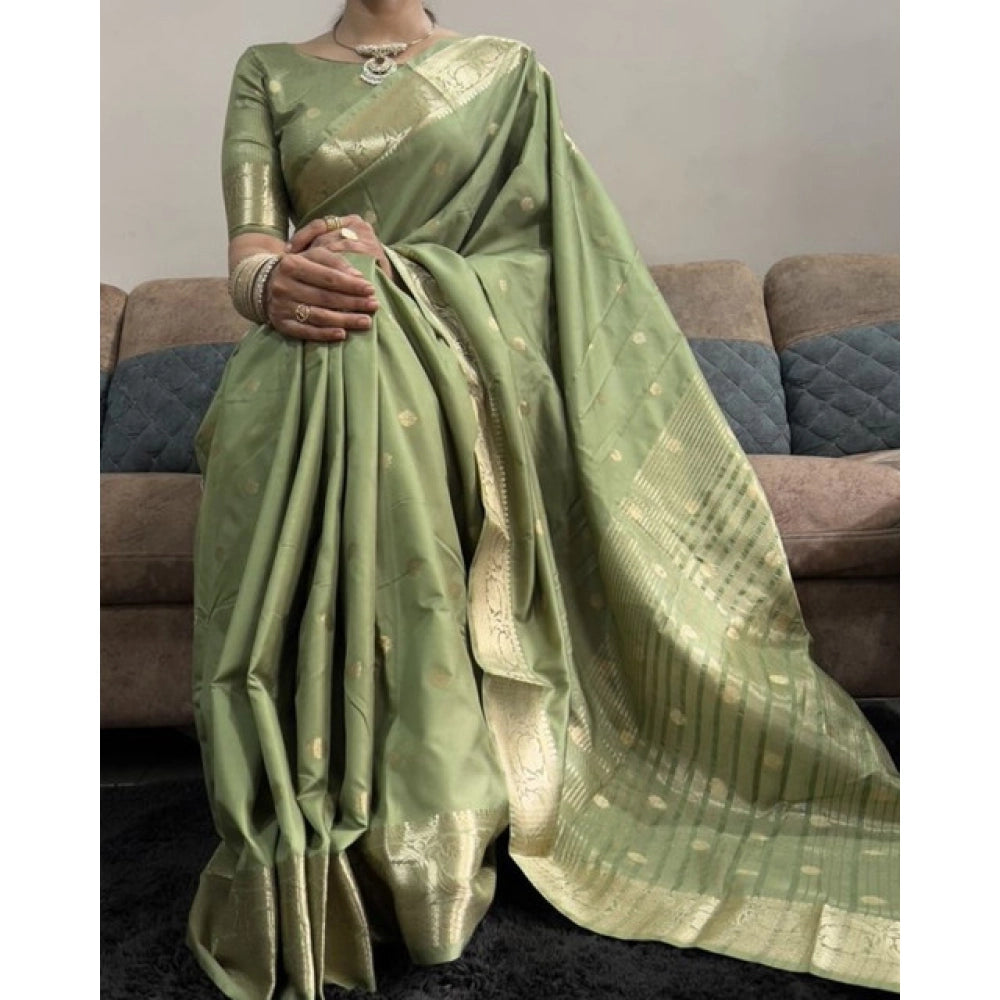 Admirable Women's Satin Printed Saree With Blouse Piece