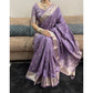 Admirable Women's Satin Printed Saree With Blouse Piece