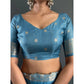 Admirable Women's Satin Printed Saree With Blouse Piece