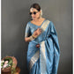 Admirable Women's Satin Printed Saree With Blouse Piece