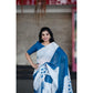 Embellished Women's Linen Printed Saree With Blouse Piece