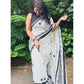 Embellished Women's Linen Printed Saree With Blouse Piece