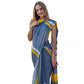 Embellished Women's Linen Printed Saree With Blouse Piece