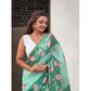 Embellished Women's Linen Printed Saree With Blouse Piece