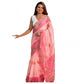 Embellished Women's Linen Printed Saree With Blouse Piece