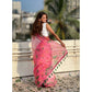 Embellished Women's Linen Printed Saree With Blouse Piece