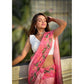 Embellished Women's Linen Printed Saree With Blouse Piece