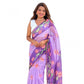 Embellished Women's Linen Printed Saree With Blouse Piece