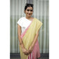 Embellished Women's Linen Printed Saree With Blouse Piece