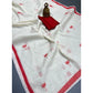 Embellished Women's Linen Printed Saree With Blouse Piece