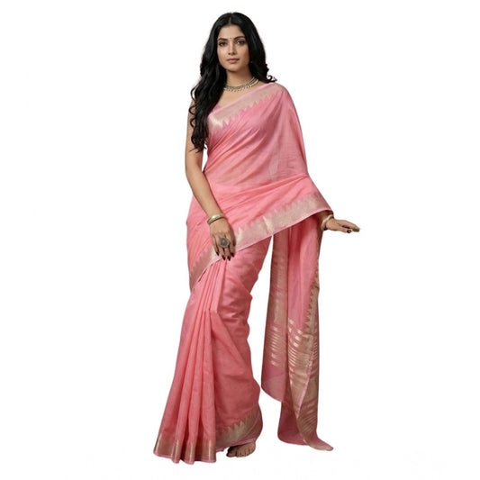 Classy Women's Cotton Printed Saree With Blouse Piece