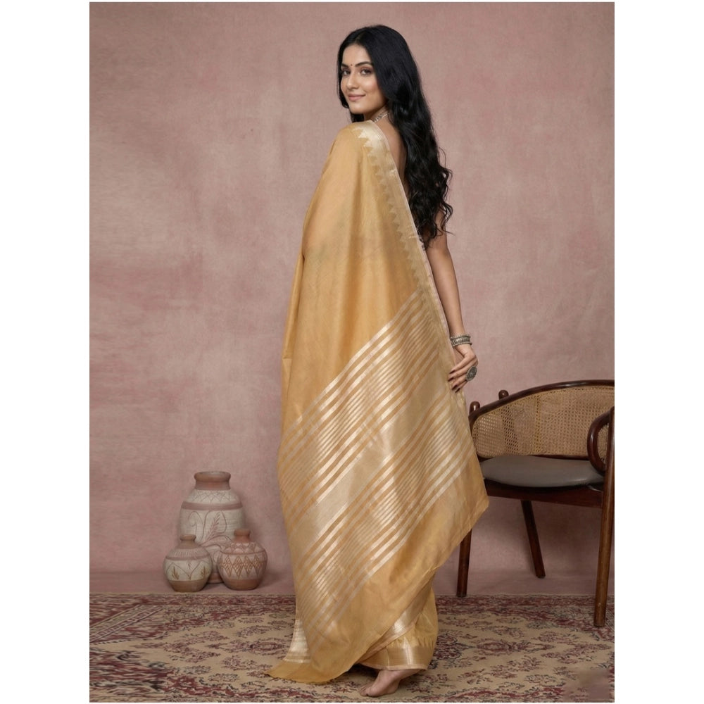 Classy Women's Cotton Printed Saree With Blouse Piece