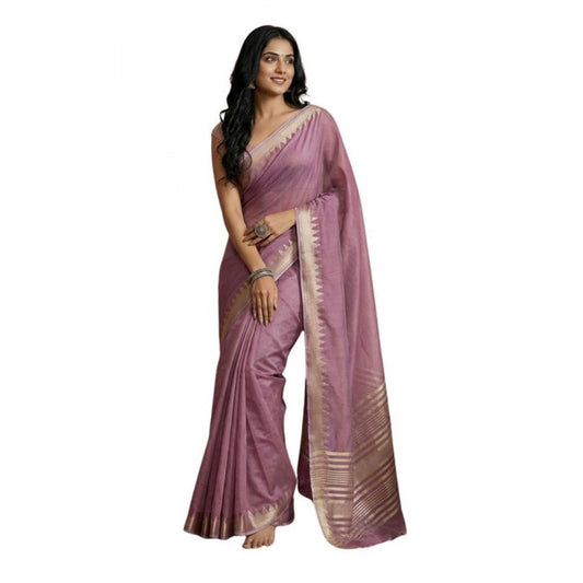 Classy Women's Cotton Printed Saree With Blouse Piece