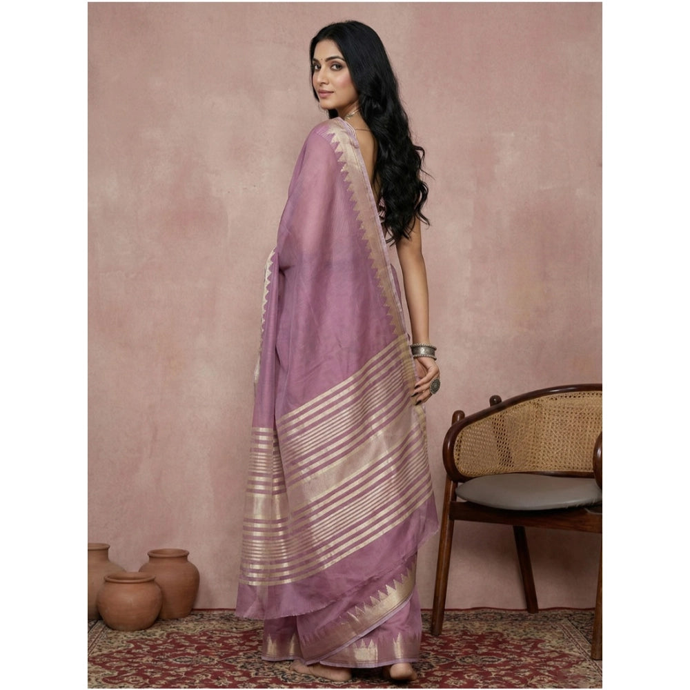 Classy Women's Cotton Printed Saree With Blouse Piece