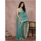 Classy Women's Cotton Printed Saree With Blouse Piece