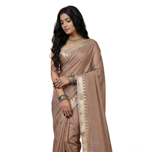 Classy Women's Cotton Printed Saree With Blouse Piece