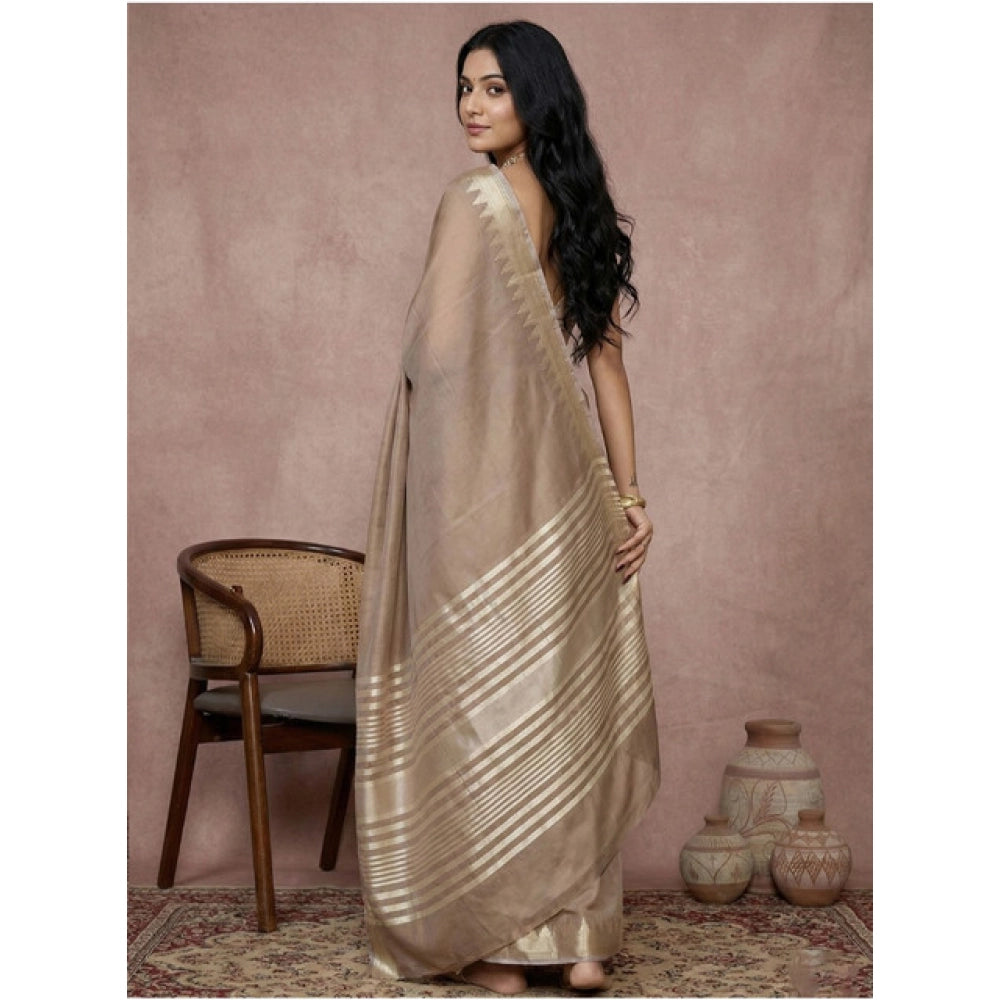 Classy Women's Cotton Printed Saree With Blouse Piece