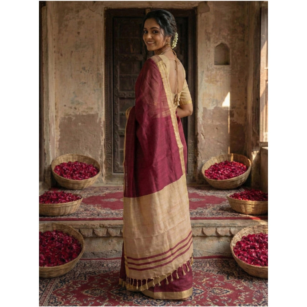 Classy Women's Cotton Printed Saree With Blouse Piece