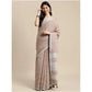 Wonderful Women's Linen Cotton Printed Saree With Blouse Piece