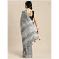 Wonderful Women's Linen Cotton Printed Saree With Blouse Piece