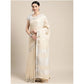 Wonderful Women's Linen Cotton Printed Saree With Blouse Piece