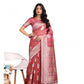 Trendy Women's Linen Cotton Printed Saree With Blouse Piece