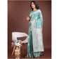 Trendy Women's Linen Cotton Printed Saree With Blouse Piece