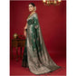Attractive Women's Silk Blend Printed Saree With Blouse Piece