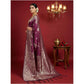 Attractive Women's Silk Blend Printed Saree With Blouse Piece