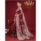 Attractive Women's Silk Blend Printed Saree With Blouse Piece