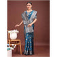 Designer Women's Banarasi Silk Printed Saree With Blouse Piece