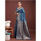 Designer Women's Banarasi Silk Printed Saree With Blouse Piece