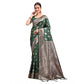 Designer Women's Banarasi Silk Printed Saree With Blouse Piece