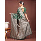 Designer Women's Banarasi Silk Printed Saree With Blouse Piece