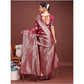 Designer Women's Banarasi Silk Printed Saree With Blouse Piece