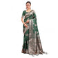 Designer Women's Banarasi Silk Printed Saree With Blouse Piece