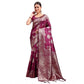 Designer Women's Banarasi Silk Printed Saree With Blouse Piece