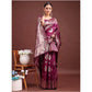 Designer Women's Banarasi Silk Printed Saree With Blouse Piece
