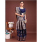 Designer Women's Banarasi Silk Printed Saree With Blouse Piece