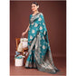 Designer Women's Banarasi Silk Printed Saree With Blouse Piece