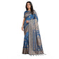 Stunning Women's Silk Blend Printed Saree With Blouse Piece